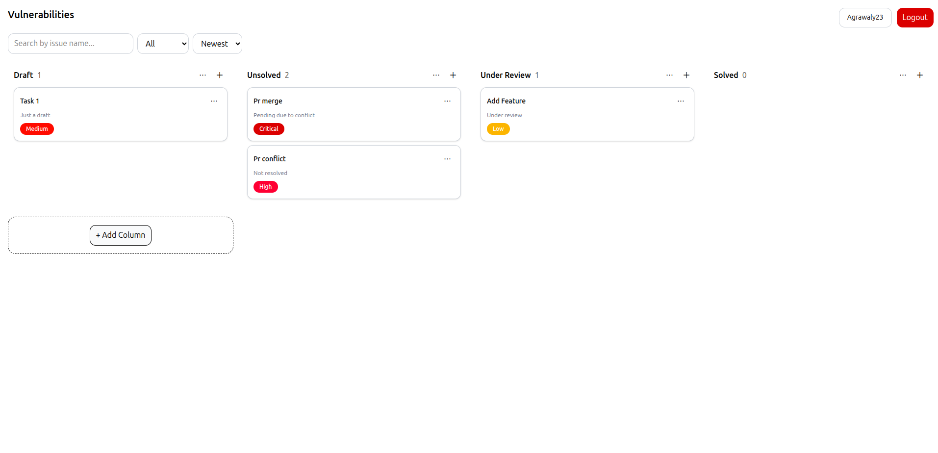 Vulnerability Dashboard
